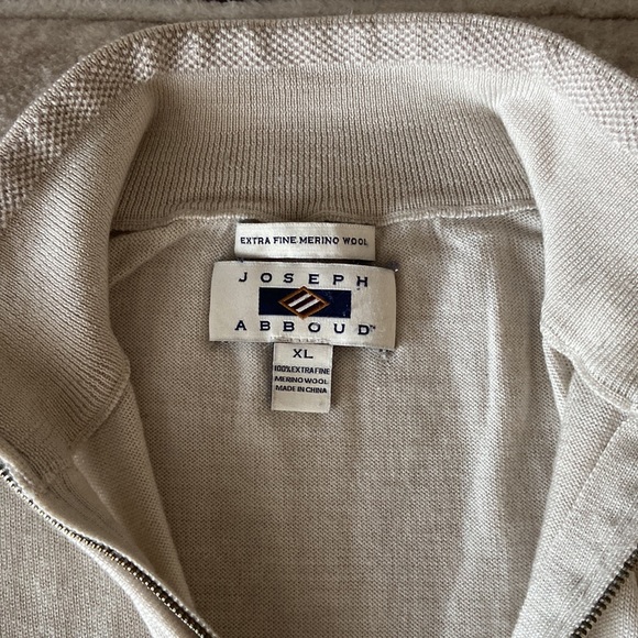 Joseph abboud beige pullover sweater in a size Xl - Picture 4 of 4